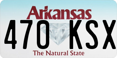 AR license plate 470KSX