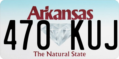 AR license plate 470KUJ