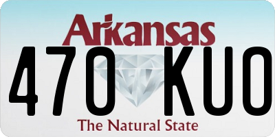 AR license plate 470KUO