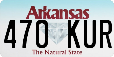 AR license plate 470KUR