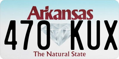 AR license plate 470KUX