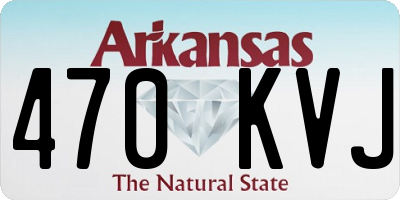 AR license plate 470KVJ