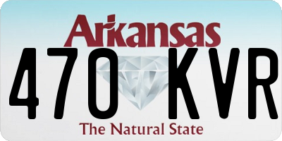 AR license plate 470KVR