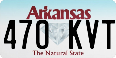 AR license plate 470KVT