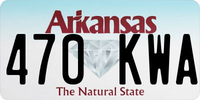 AR license plate 470KWA