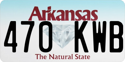 AR license plate 470KWB