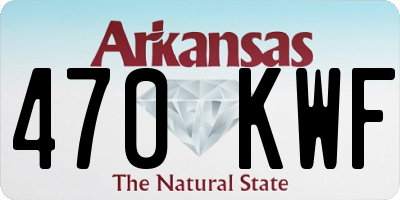 AR license plate 470KWF