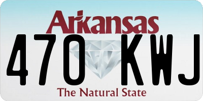AR license plate 470KWJ