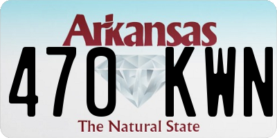 AR license plate 470KWN