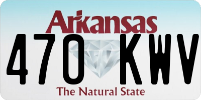 AR license plate 470KWV