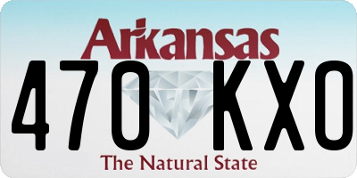 AR license plate 470KXO