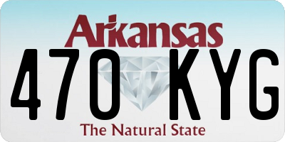 AR license plate 470KYG