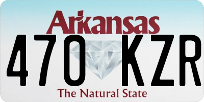 AR license plate 470KZR