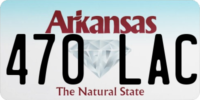 AR license plate 470LAC