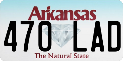 AR license plate 470LAD