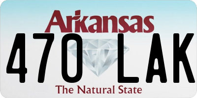 AR license plate 470LAK