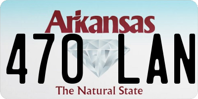 AR license plate 470LAN