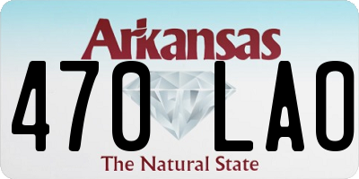 AR license plate 470LAO