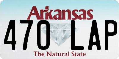 AR license plate 470LAP