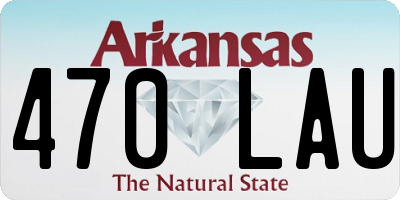 AR license plate 470LAU