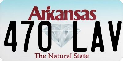 AR license plate 470LAV
