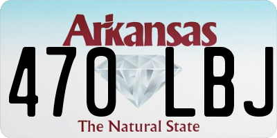 AR license plate 470LBJ