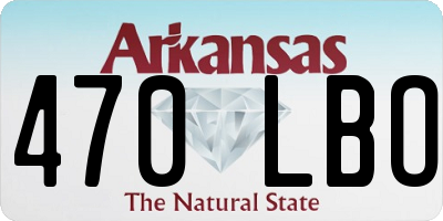 AR license plate 470LBO