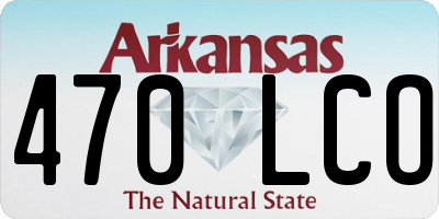 AR license plate 470LCO