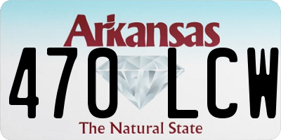 AR license plate 470LCW