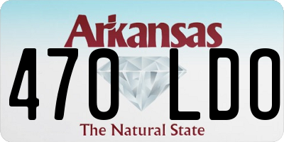 AR license plate 470LDO