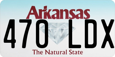 AR license plate 470LDX