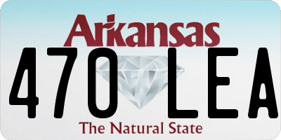 AR license plate 470LEA