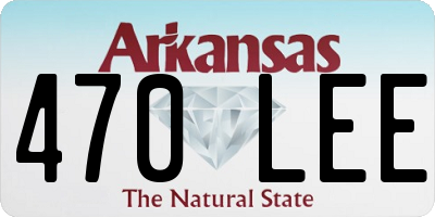 AR license plate 470LEE