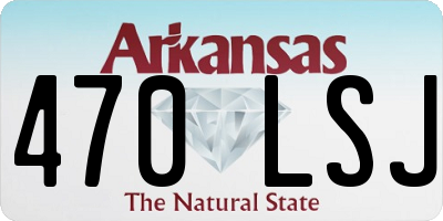 AR license plate 470LSJ