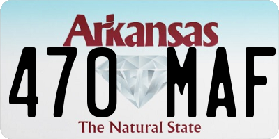 AR license plate 470MAF