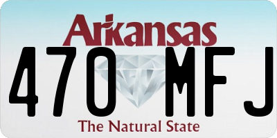 AR license plate 470MFJ