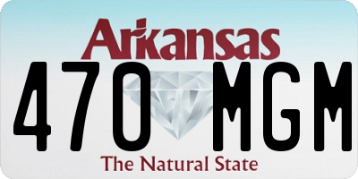 AR license plate 470MGM