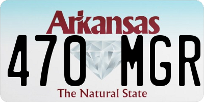 AR license plate 470MGR