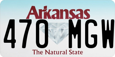 AR license plate 470MGW