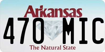 AR license plate 470MIC