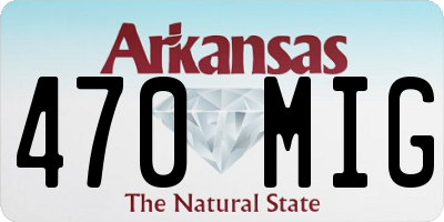 AR license plate 470MIG