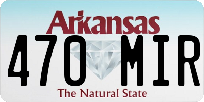 AR license plate 470MIR