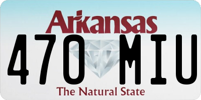 AR license plate 470MIU