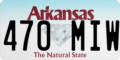 AR license plate 470MIW