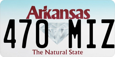 AR license plate 470MIZ