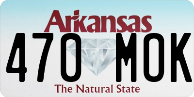 AR license plate 470MOK