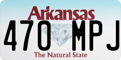 AR license plate 470MPJ