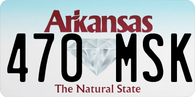 AR license plate 470MSK