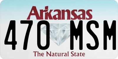 AR license plate 470MSM