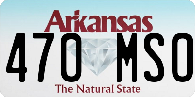 AR license plate 470MSO